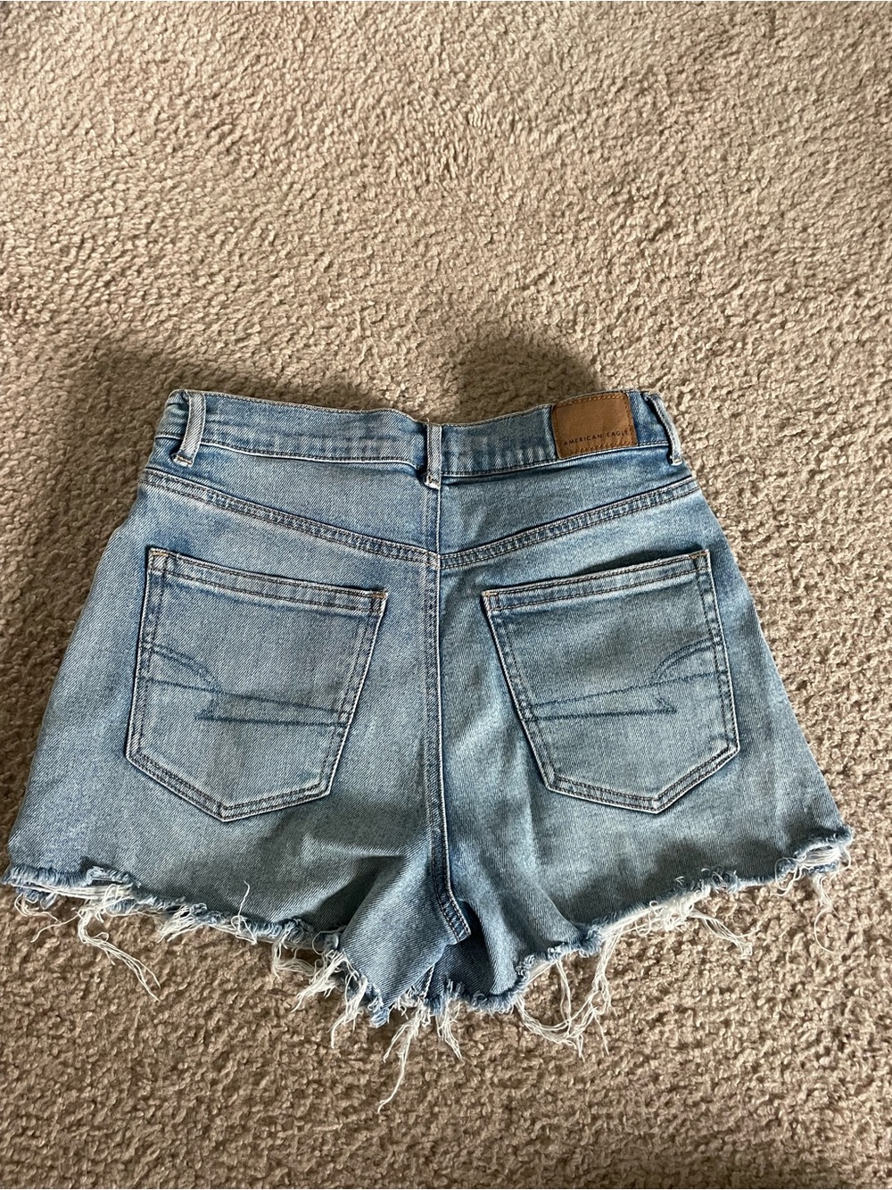 American Eagle Outfitters Light Blue Distressed Denim Shorts